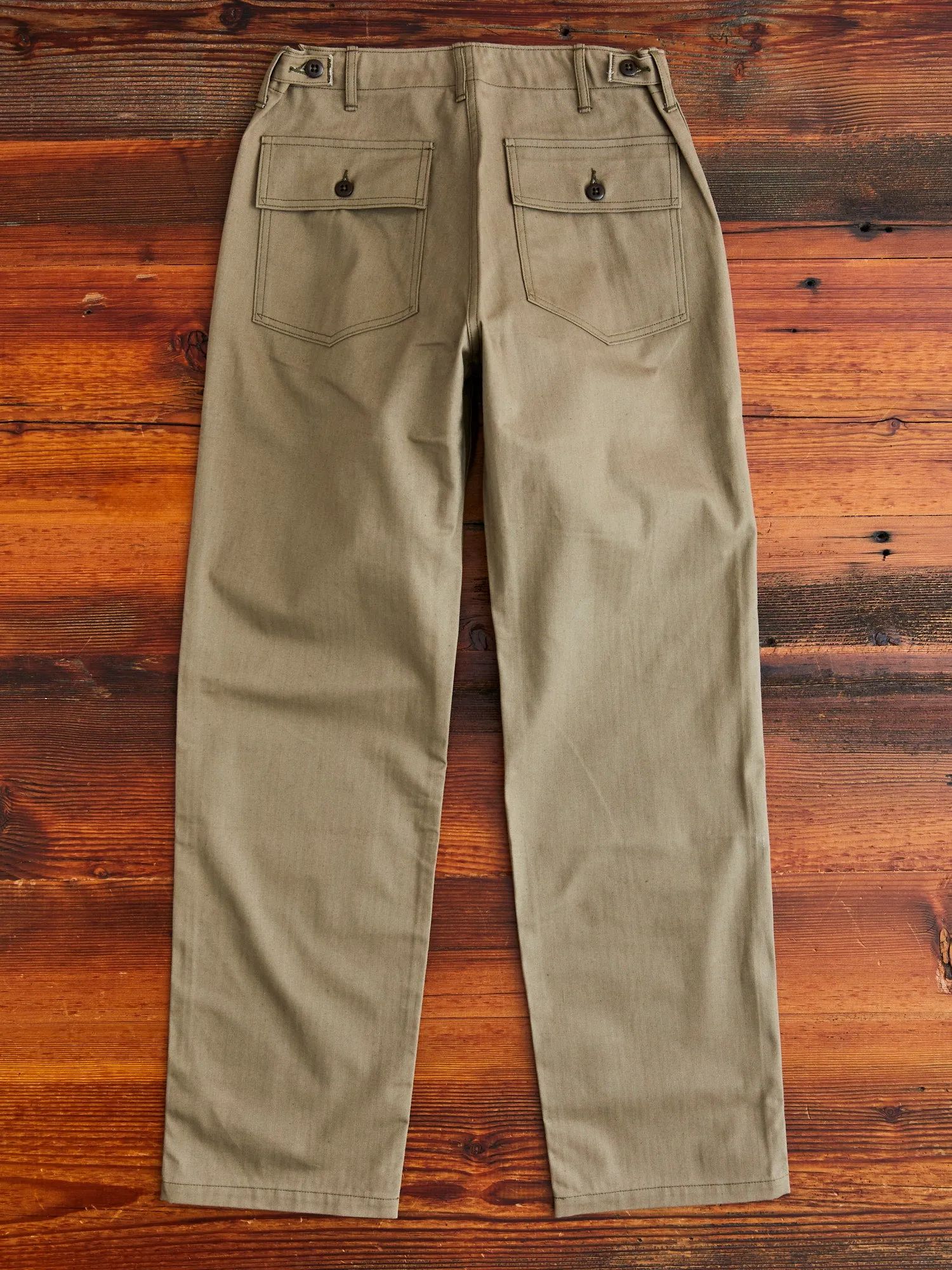1086 Military Herringbone Pants in Olive Drab Green