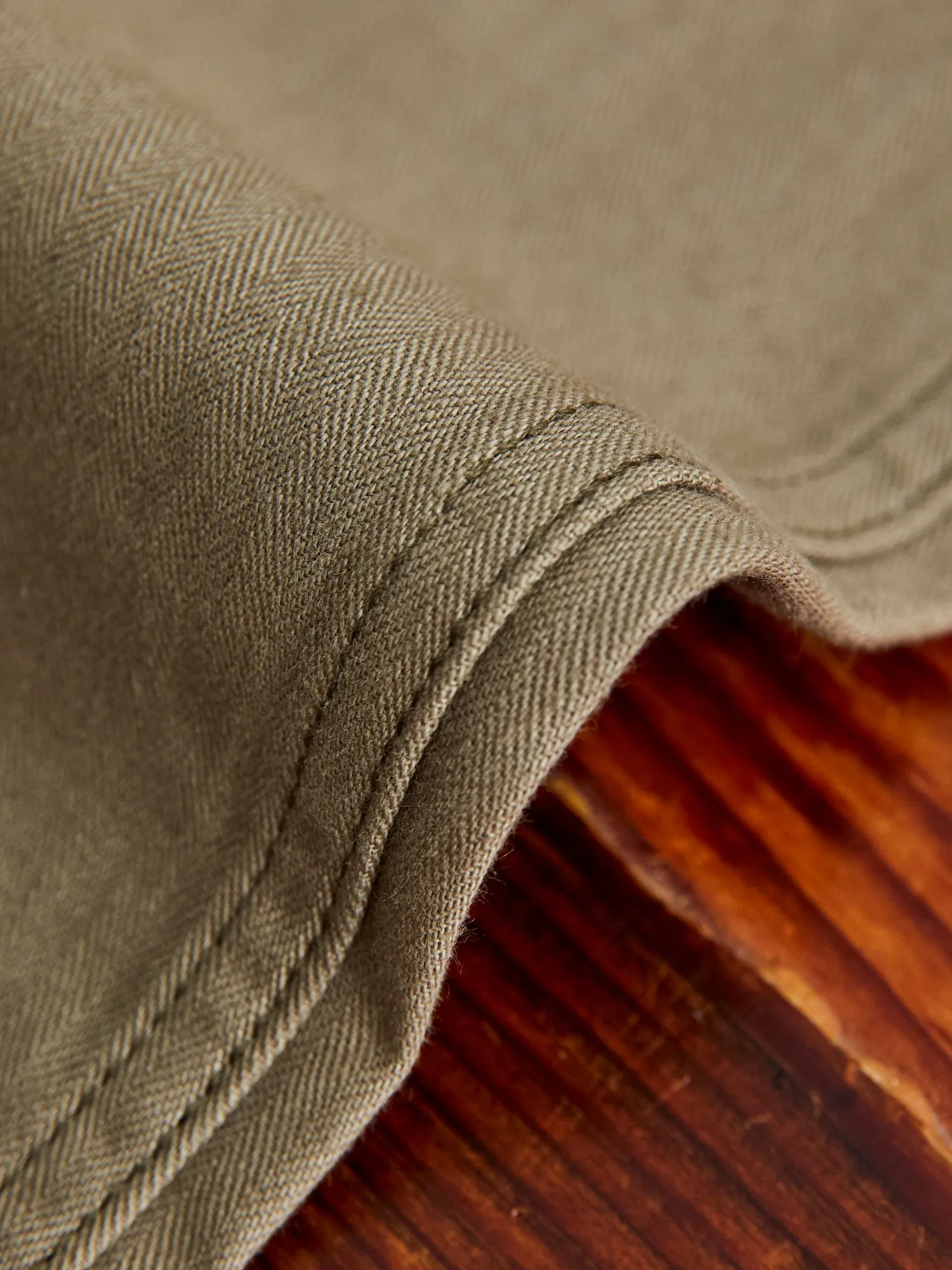 1086 Military Herringbone Pants in Olive Drab Green