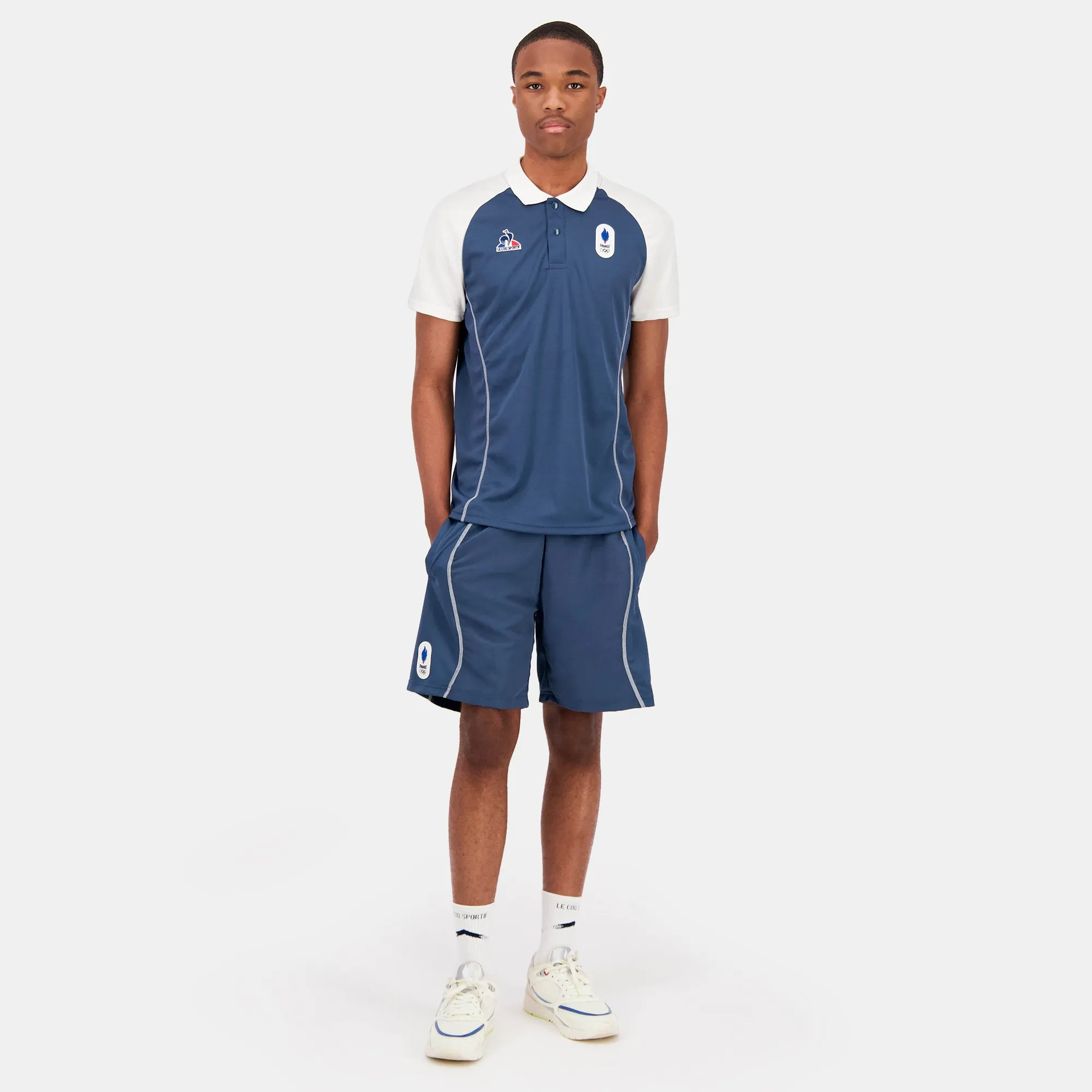 2410372-EFRO 24 Polo SS N°3 M insignia blue/mars | Polo Équipe de France Homme