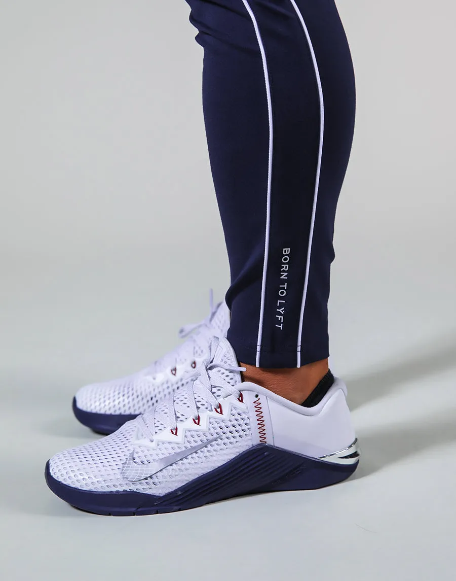 2Way Stretch Piping Pants - Navy