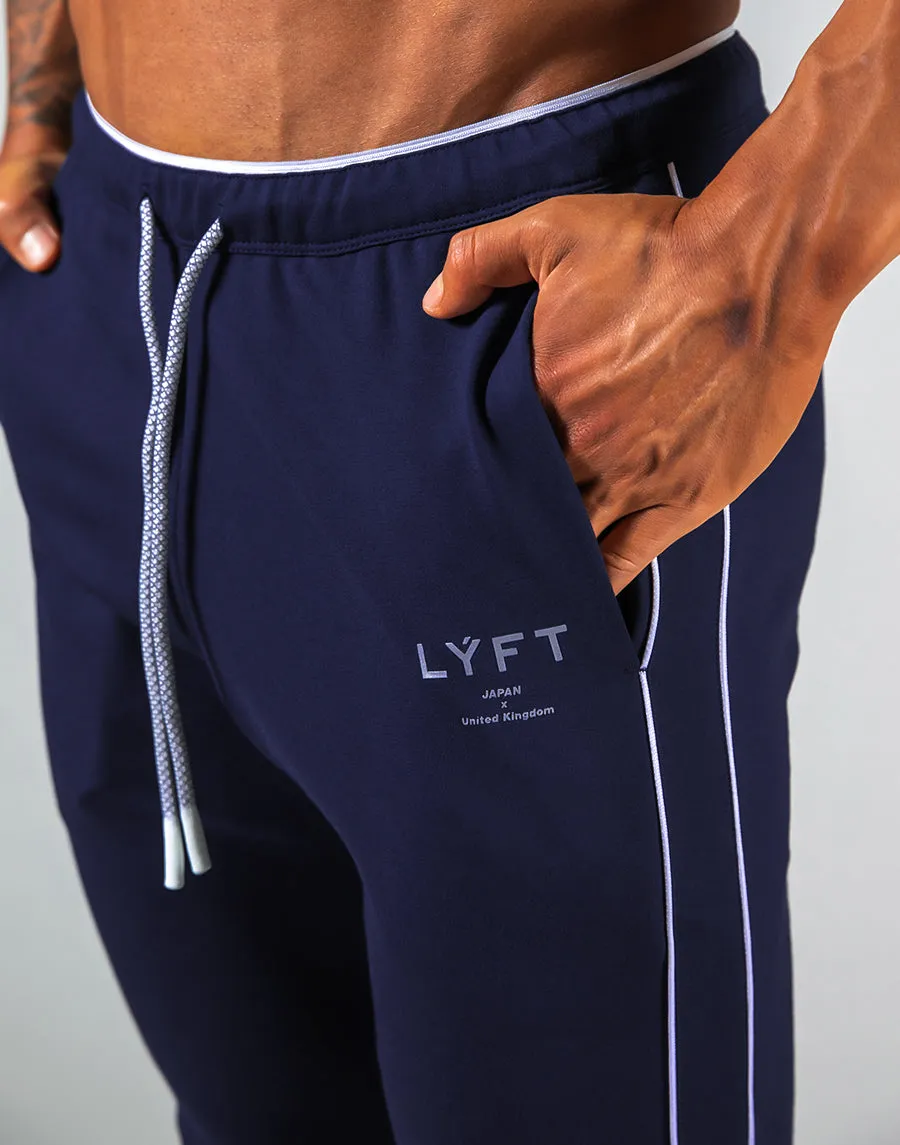2Way Stretch Piping Pants - Navy