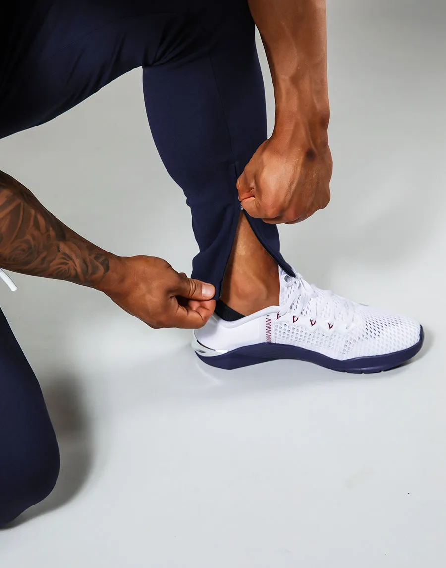 2Way Stretch Piping Pants - Navy