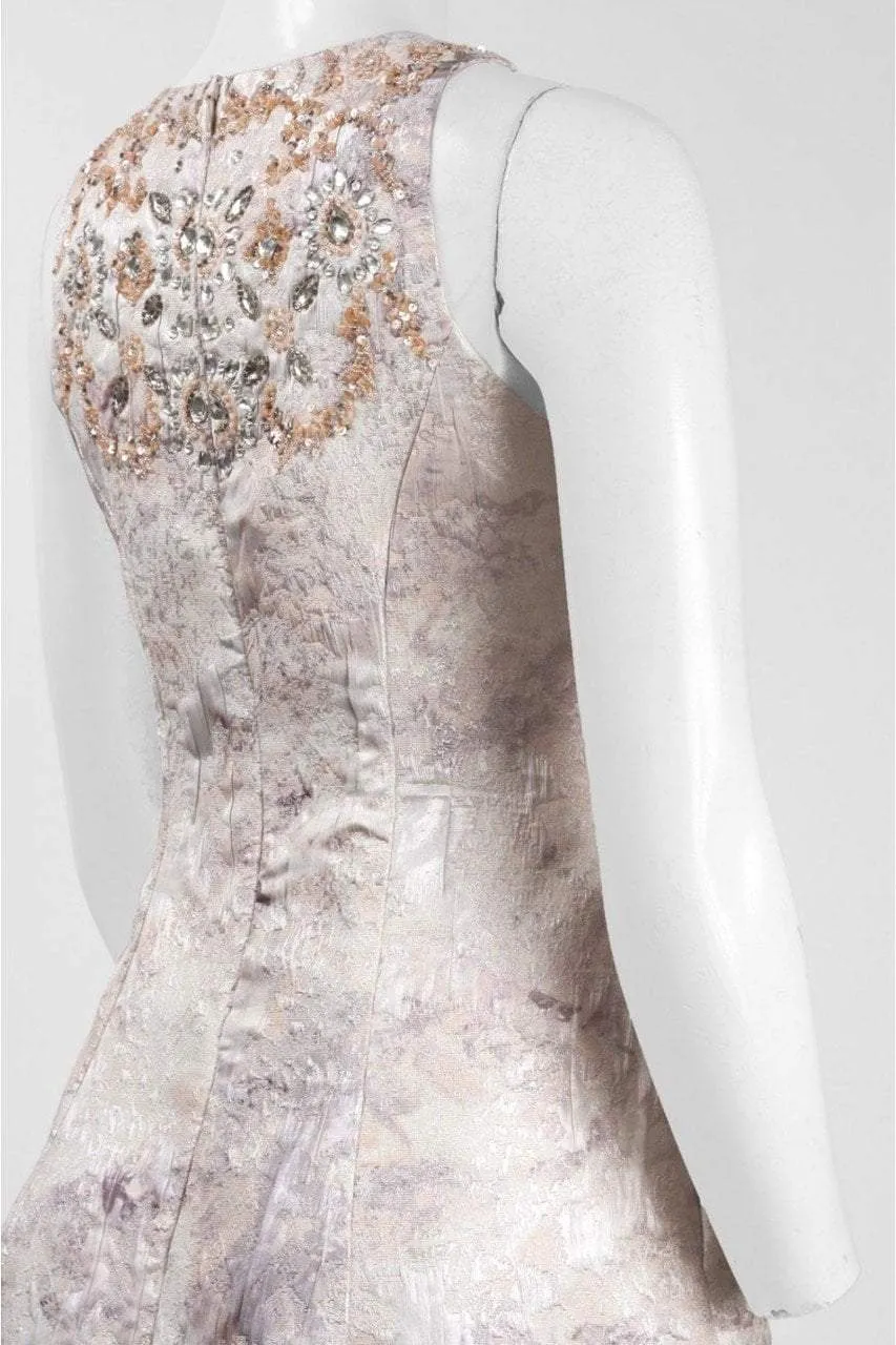 Aidan Mattox - MD1E200972 Halter Neck Embellished High Low Dress