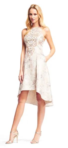 Aidan Mattox - MD1E200972 Halter Neck Embellished High Low Dress