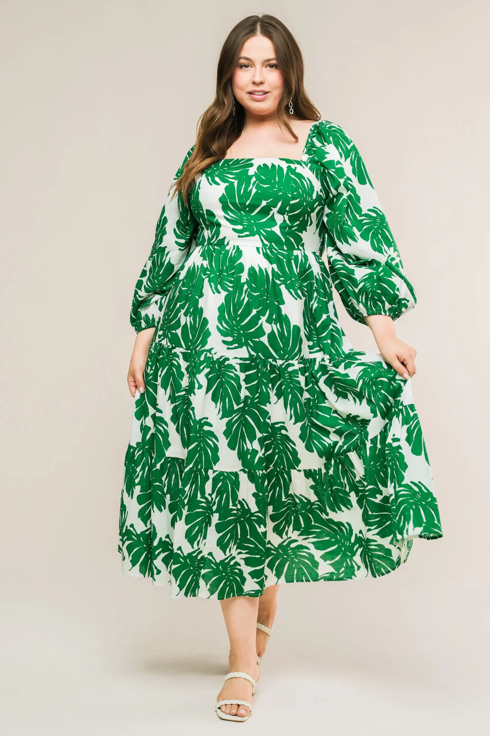 ALL THE DRAMA WOVEN MIDI DRESS