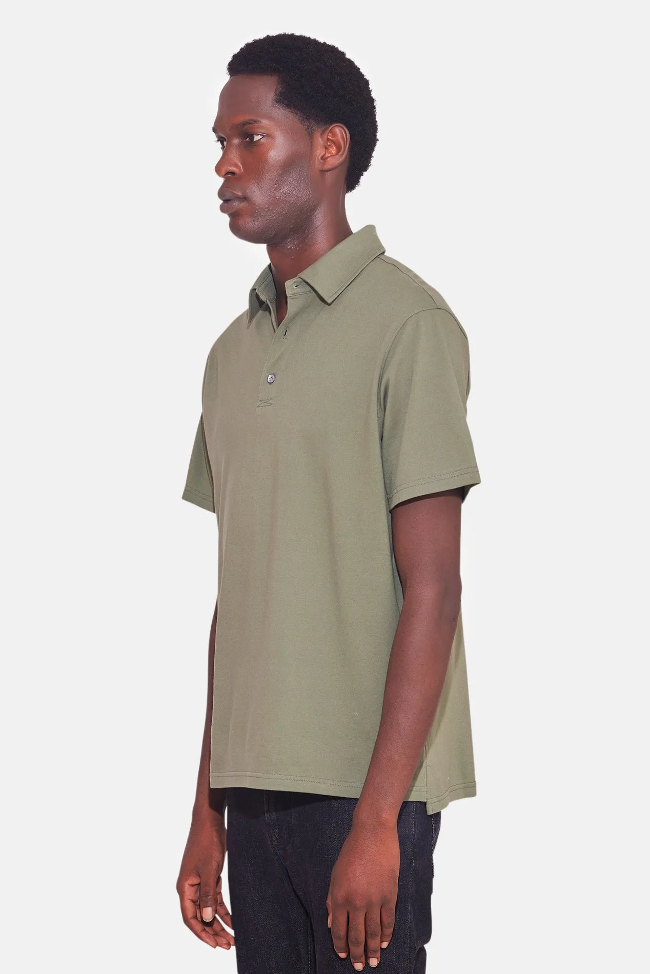 Atlantic SS Pique Polo Olive