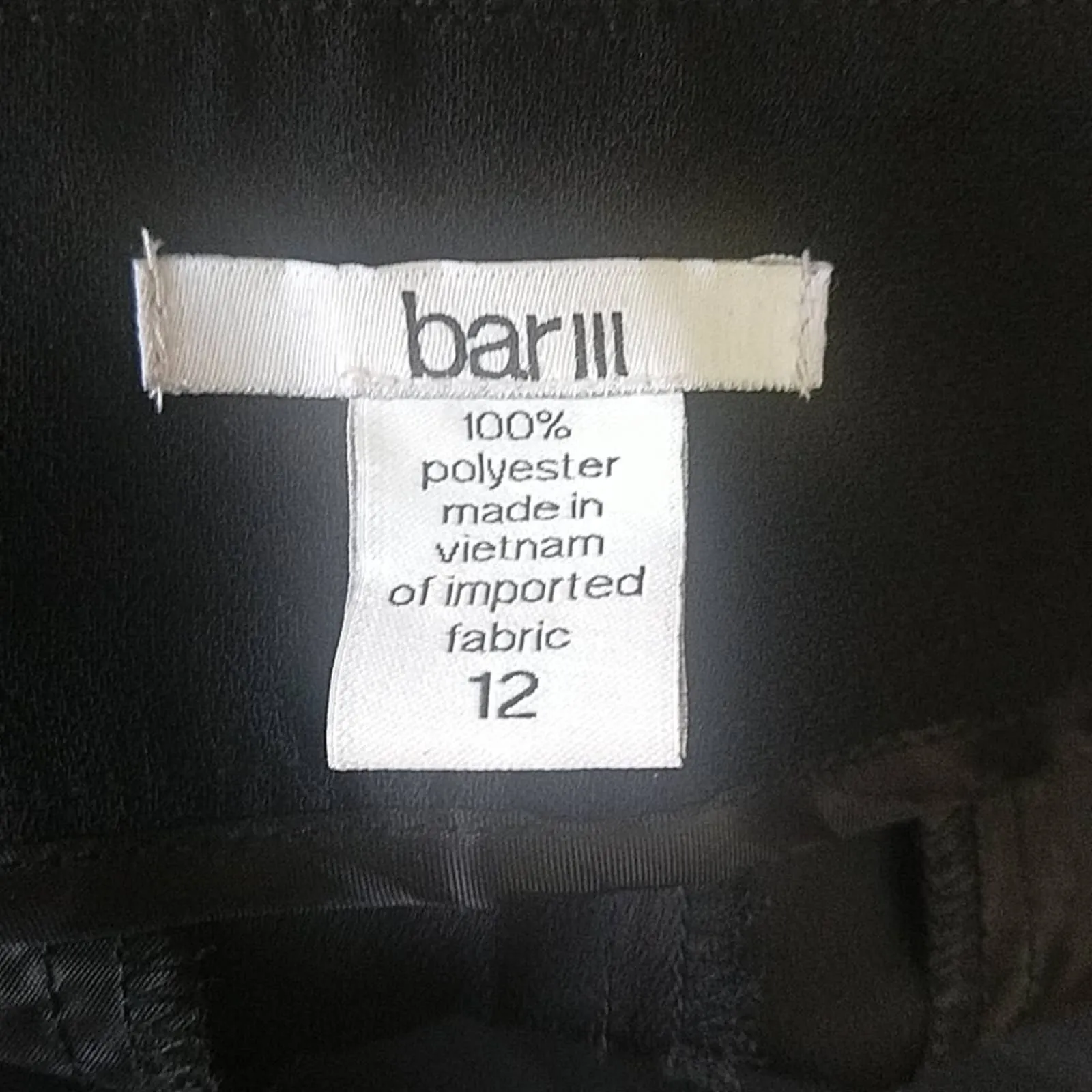 Bar III Side Zip Dress Pants Black
