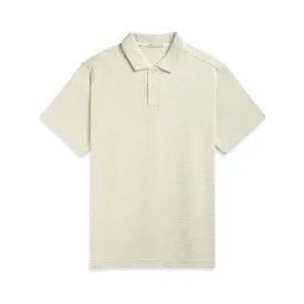 Bennett Slub Waffle Polo Silver Birch