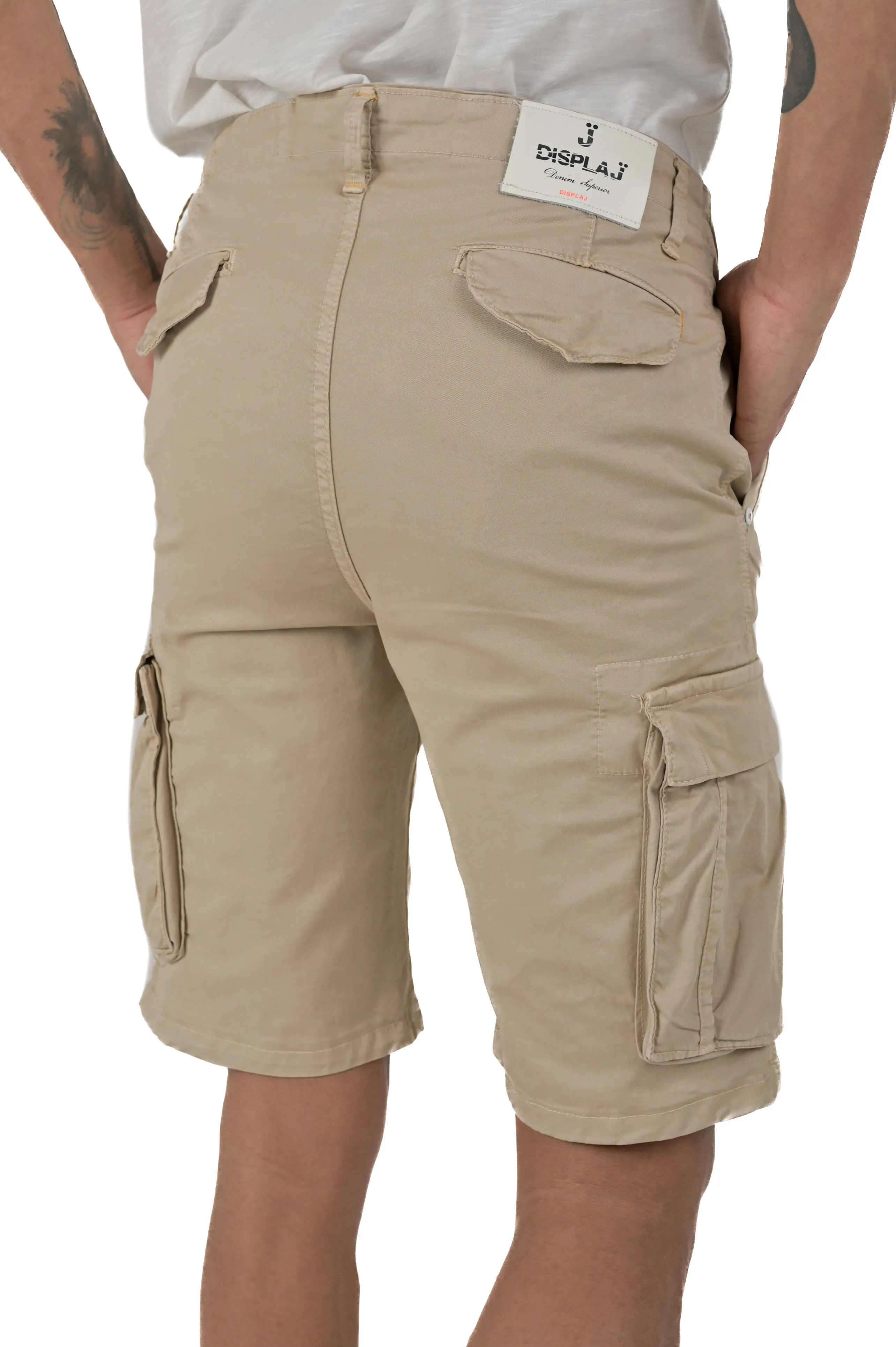 Bermuda in cotone regular Cargo Beige SS24