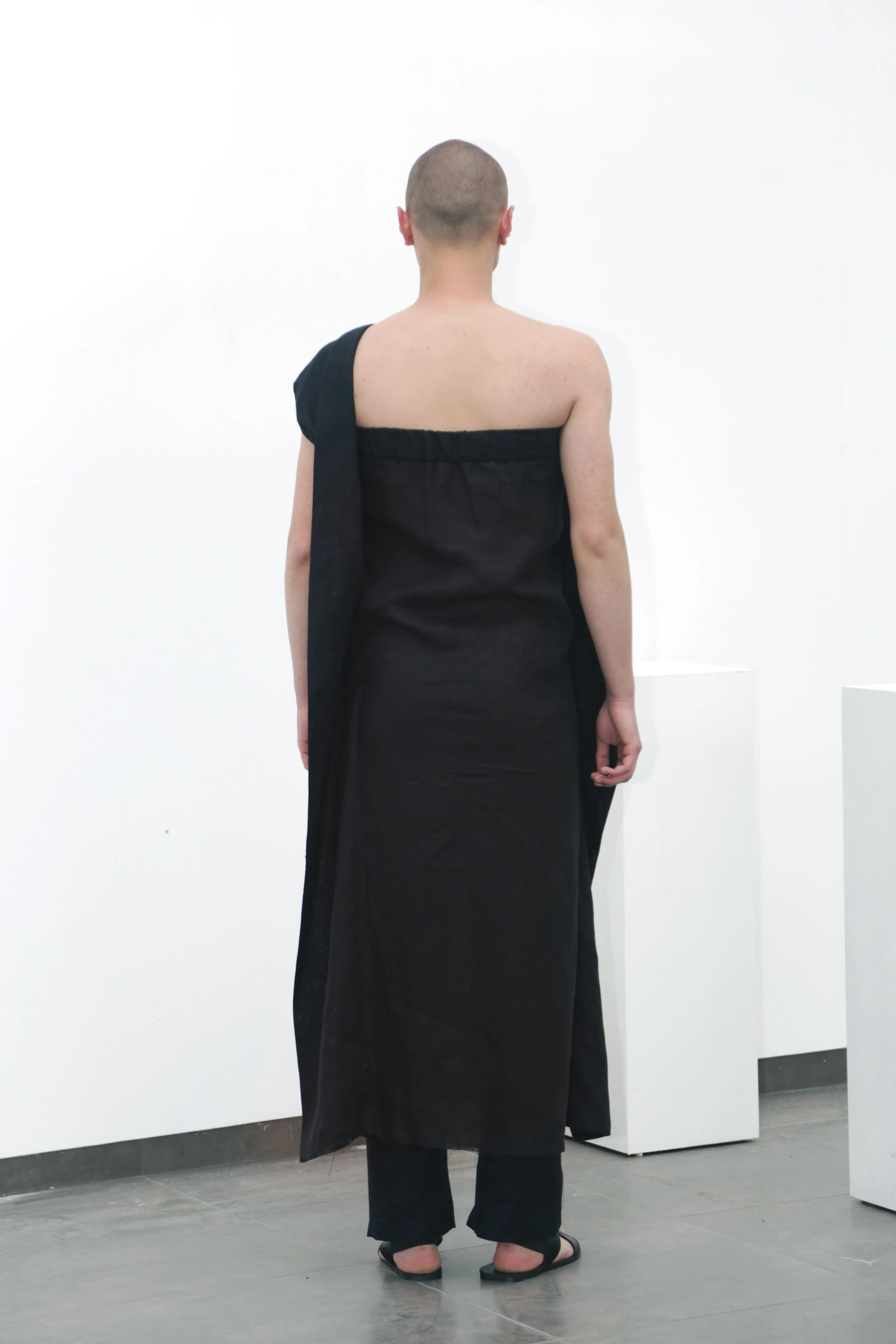 Black flax dress