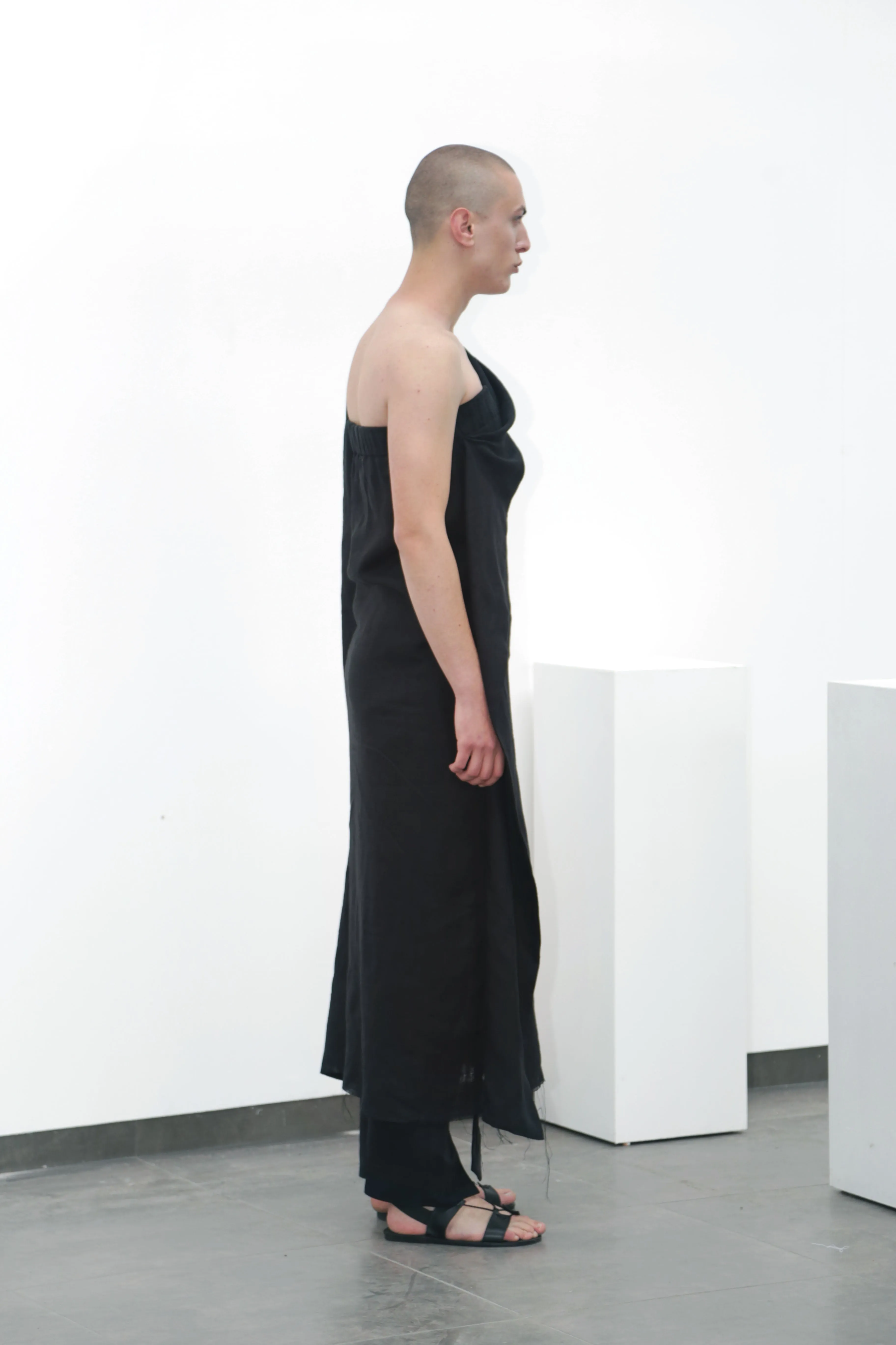 Black flax dress
