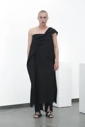 Black flax dress