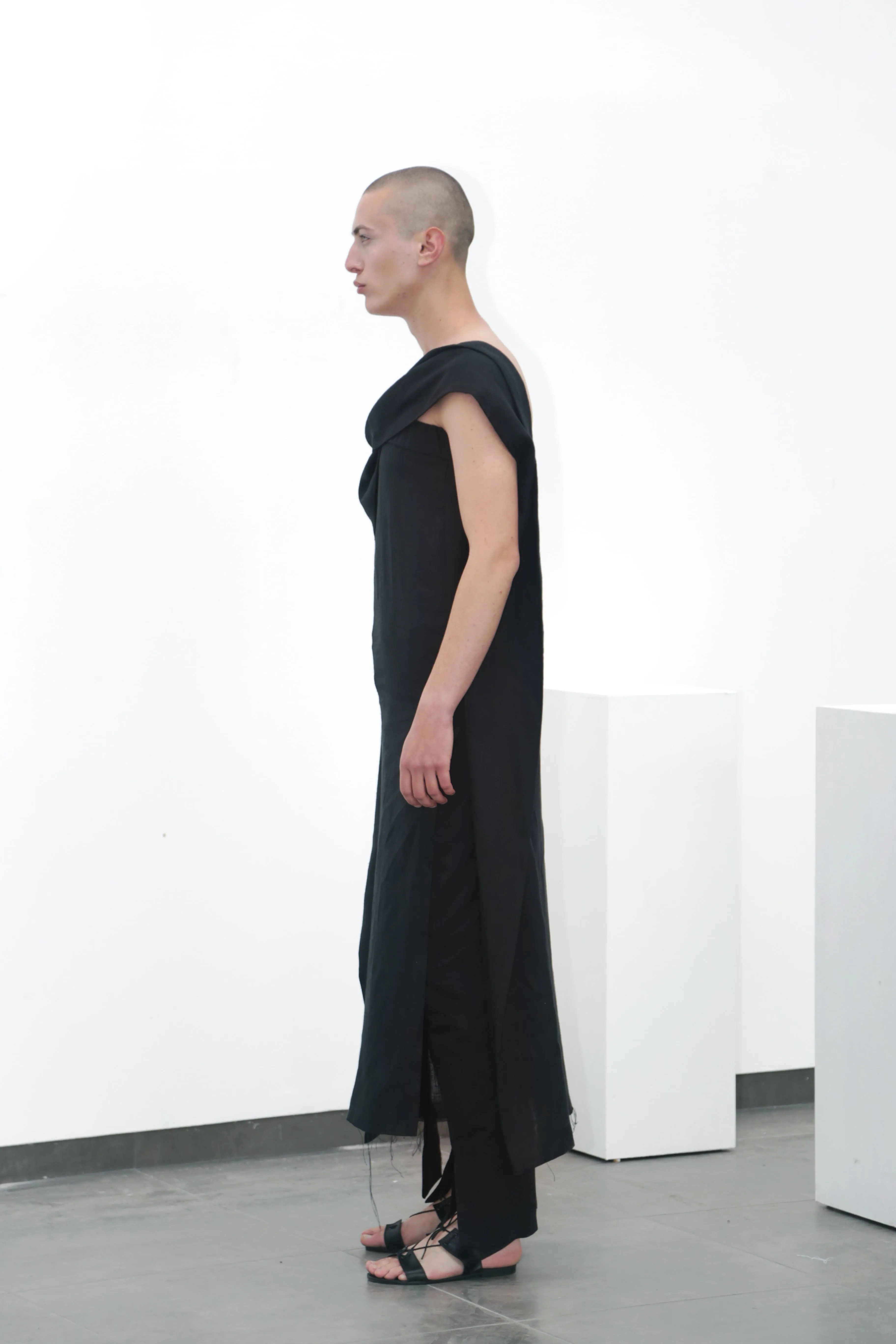 Black flax dress
