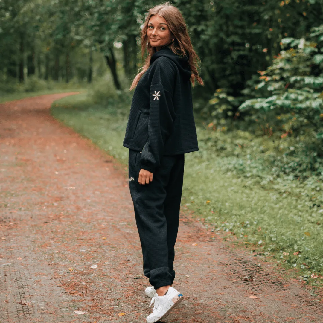 Black Lounge Waffle Jogger