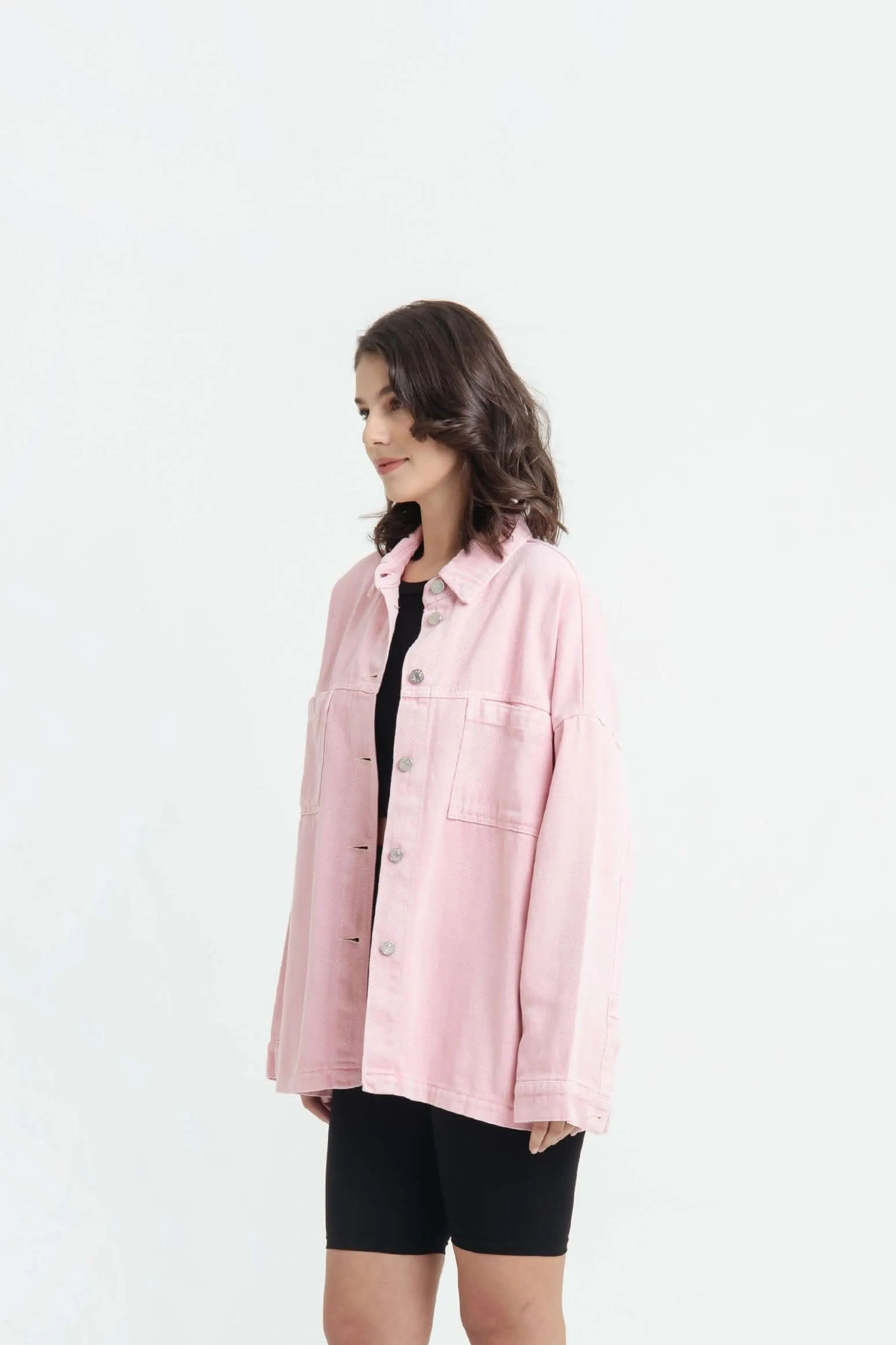 Blush Pocket Denim Jacket