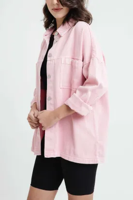 Blush Pocket Denim Jacket