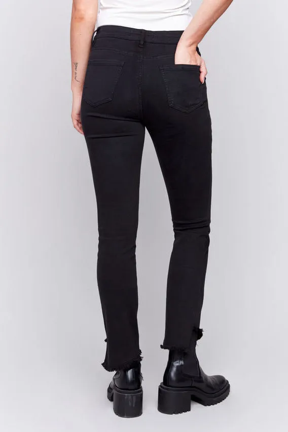 Bootcut Twill Pants - Black