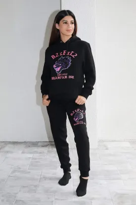 Bramfam 'Wolf Pack' Black Joggers