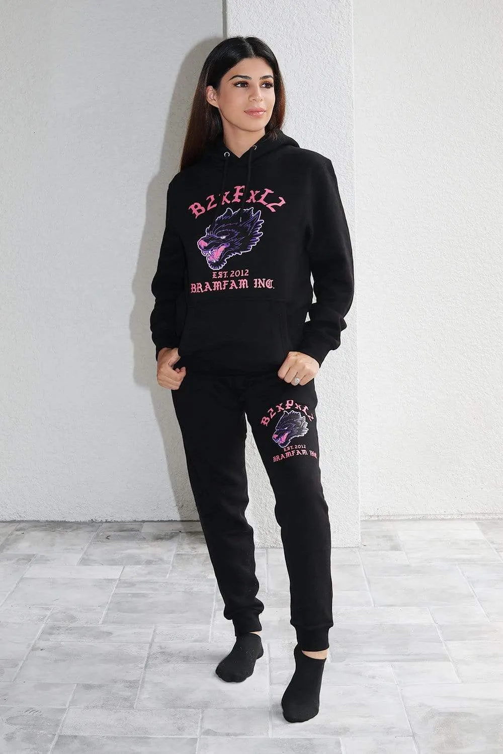 Bramfam 'Wolf Pack' Black Joggers