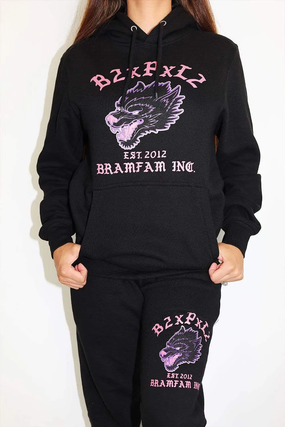 Bramfam 'Wolf Pack' Black Joggers