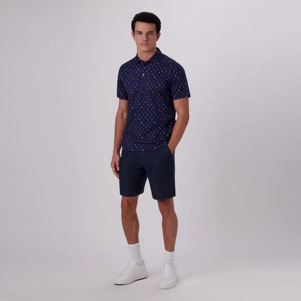 Bugatchi - Victor - Polo manches courtes carts et golfeurs OOOHCOTTON©