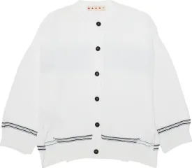 Cardigan Marni Logo Cardigan Lily White, white