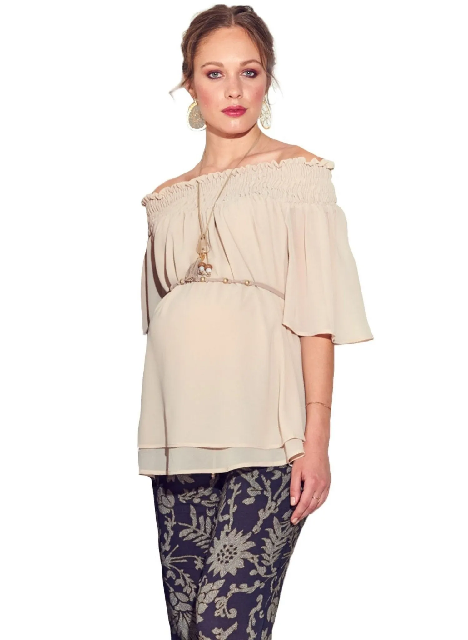 Chiffon Top with Belt