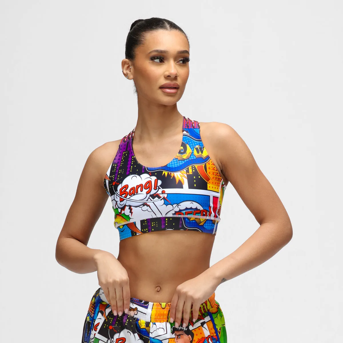 Comic Book Cross Back Bra