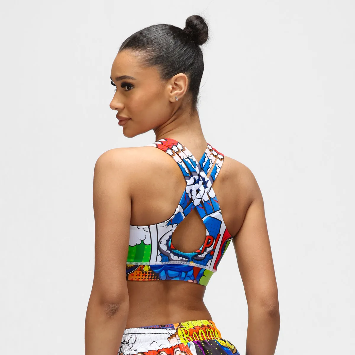 Comic Book Cross Back Bra