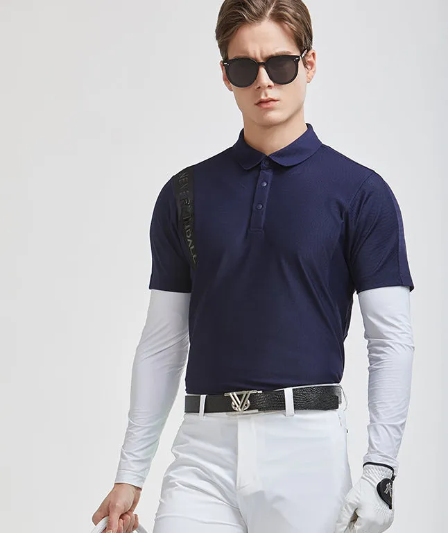 Cooling Cutback Euro Honeycomb T-shirt - Dark Blue