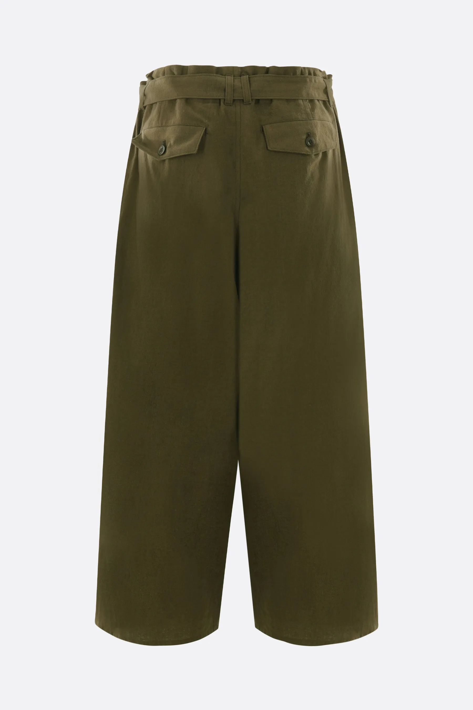 cotton and linen cropped pants
