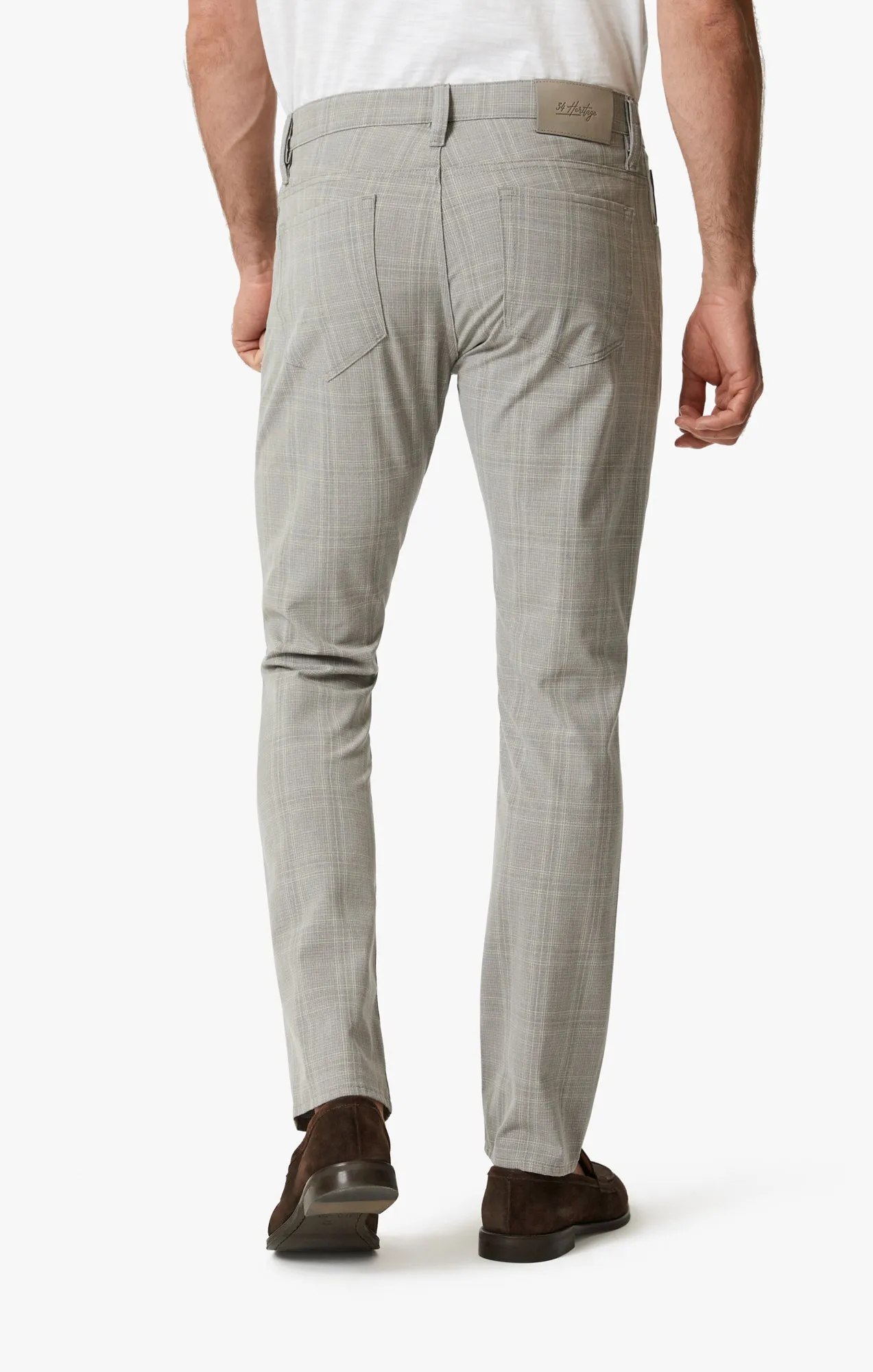 Courage Straight Leg Pants In Grey Checked