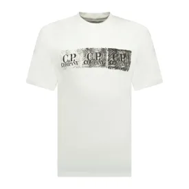 CP COMPANY Logo Print T-Shirt White