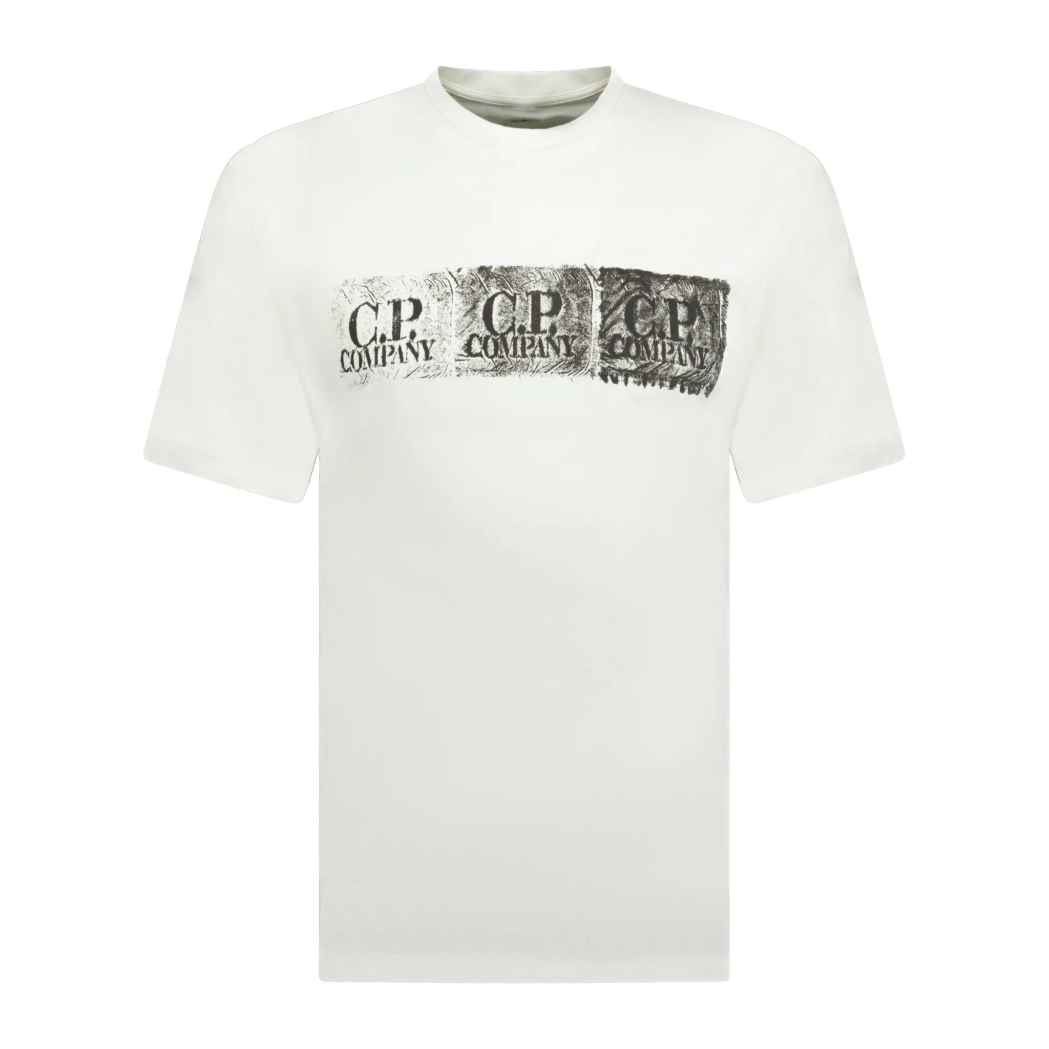 CP COMPANY Logo Print T-Shirt White