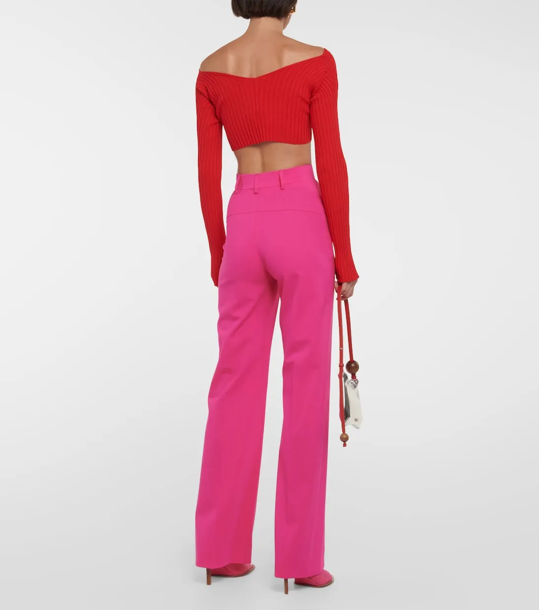 Cropped cardigan la maille pralù Jacquemus, red