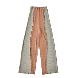 Curve pants / Brown × Green