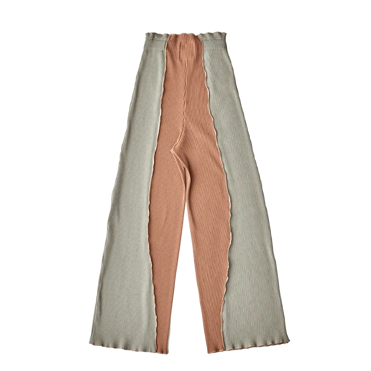Curve pants / Brown × Green
