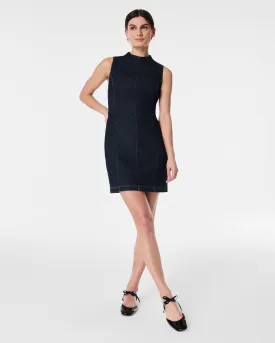 Denim Seamed Shift Dress