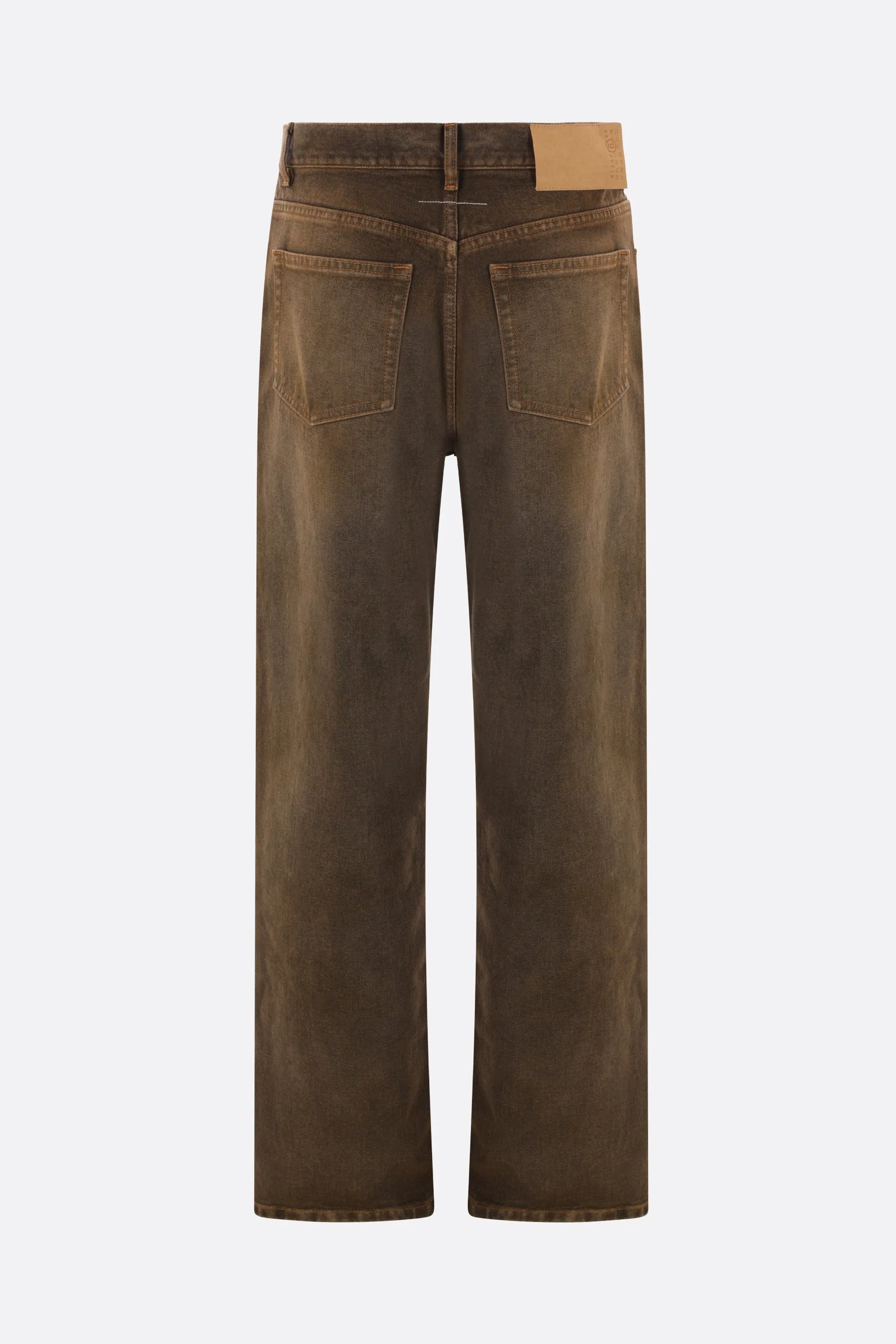 distressed denim jeans