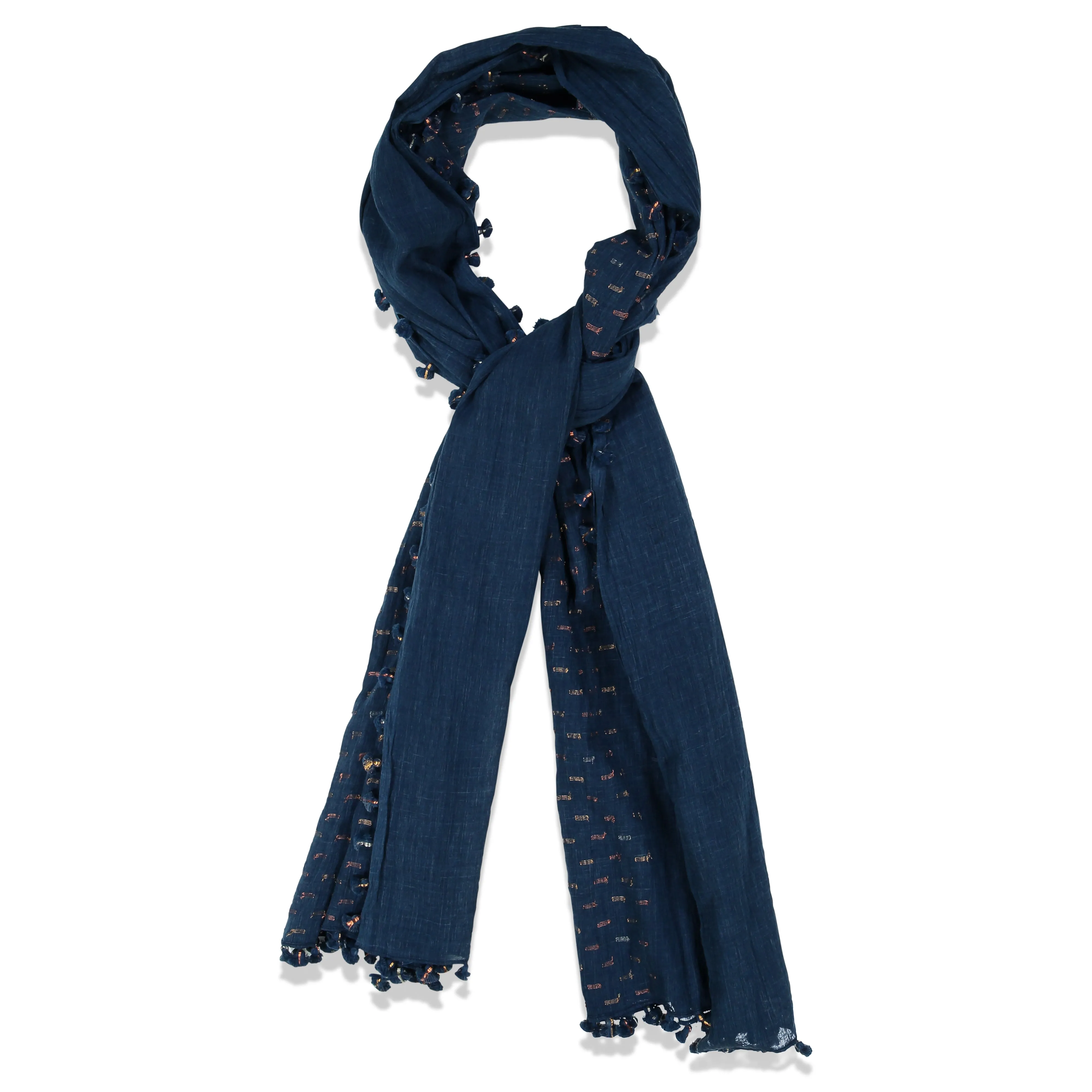 DROPS PAREO SHAWL DENIM GOLDS
