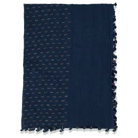 DROPS PAREO SHAWL DENIM GOLDS