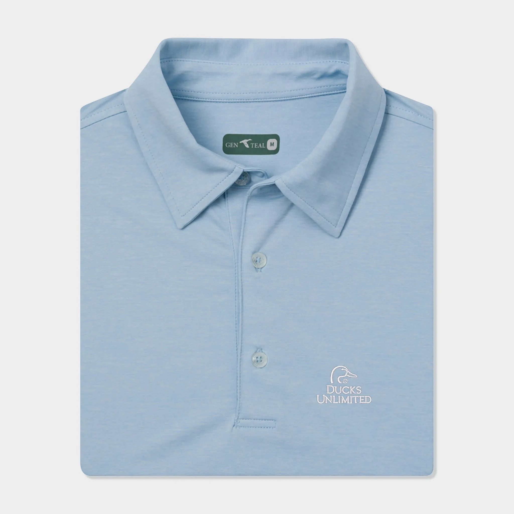 Ducks Unlimited Heathered brrrº Performance Polo