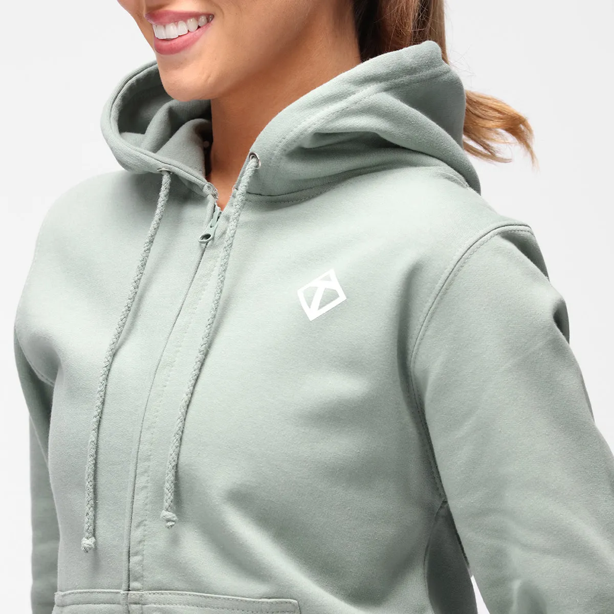Dusky Green Diamond Ladies Zoodie