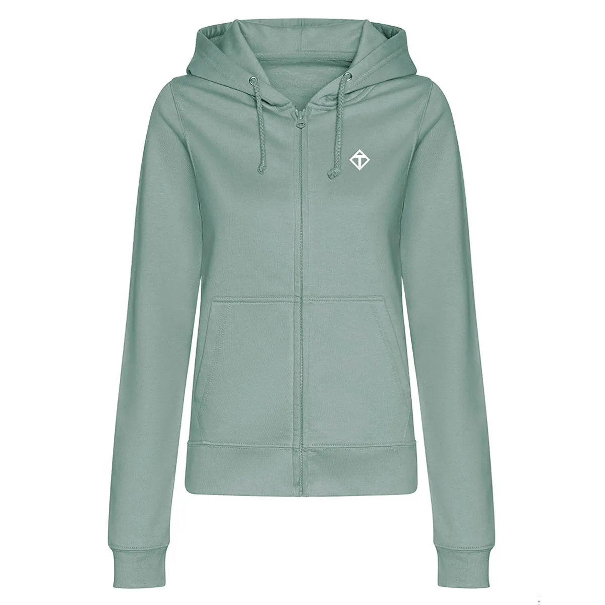 Dusky Green Diamond Ladies Zoodie