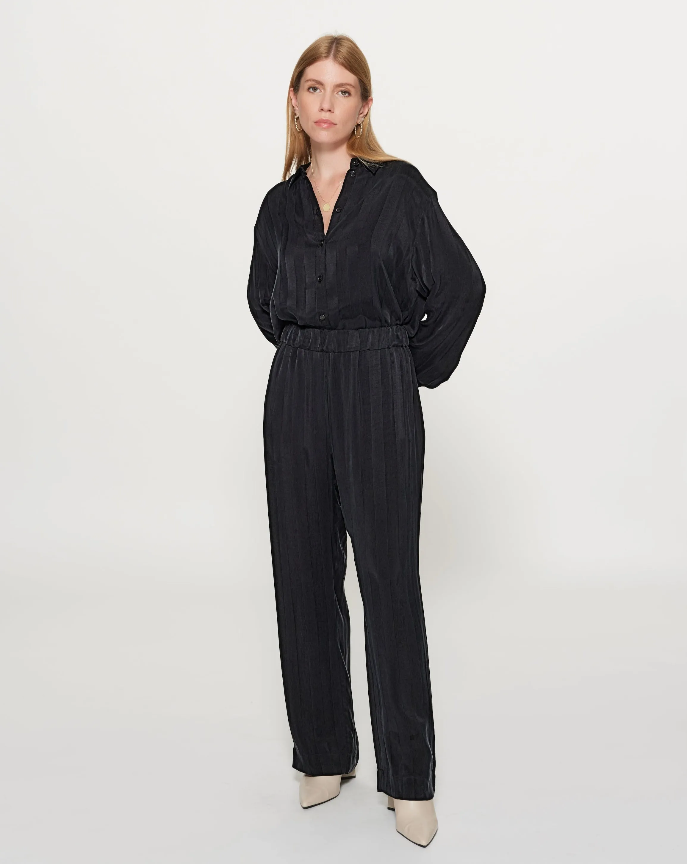 Ella Pants Striped Black