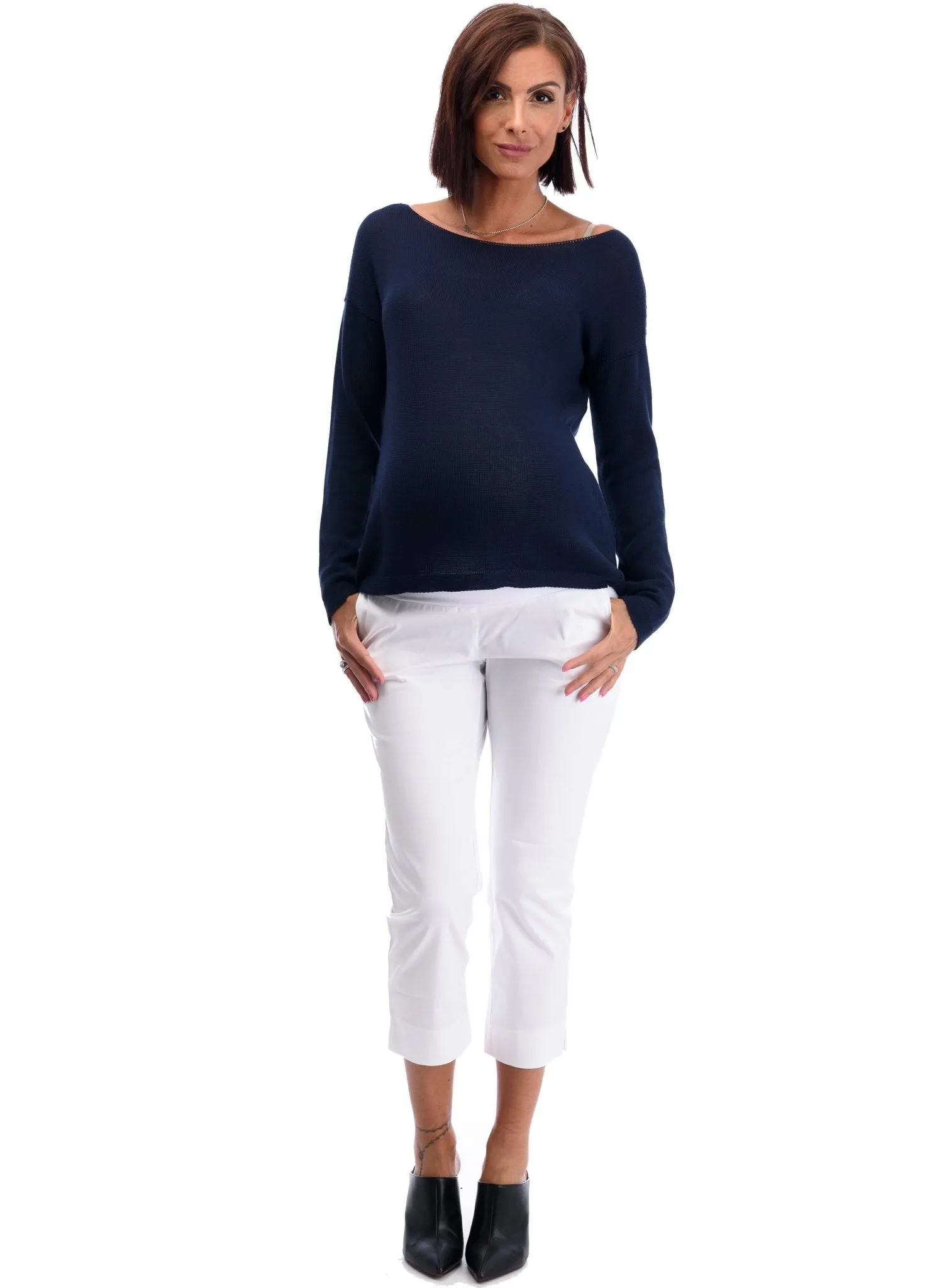 Embroidered Maternity Sweater