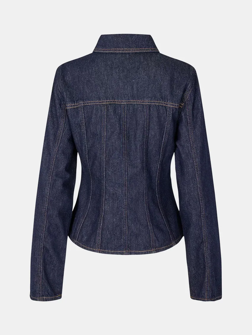 Enevelyn Shirt L/S Dark Blue Rinse