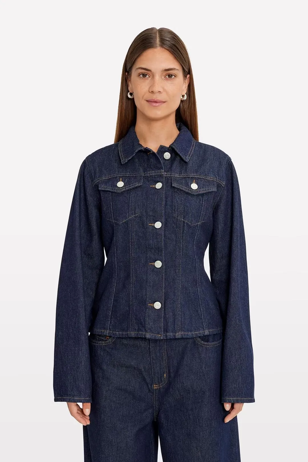 Enevelyn Shirt L/S Dark Blue Rinse