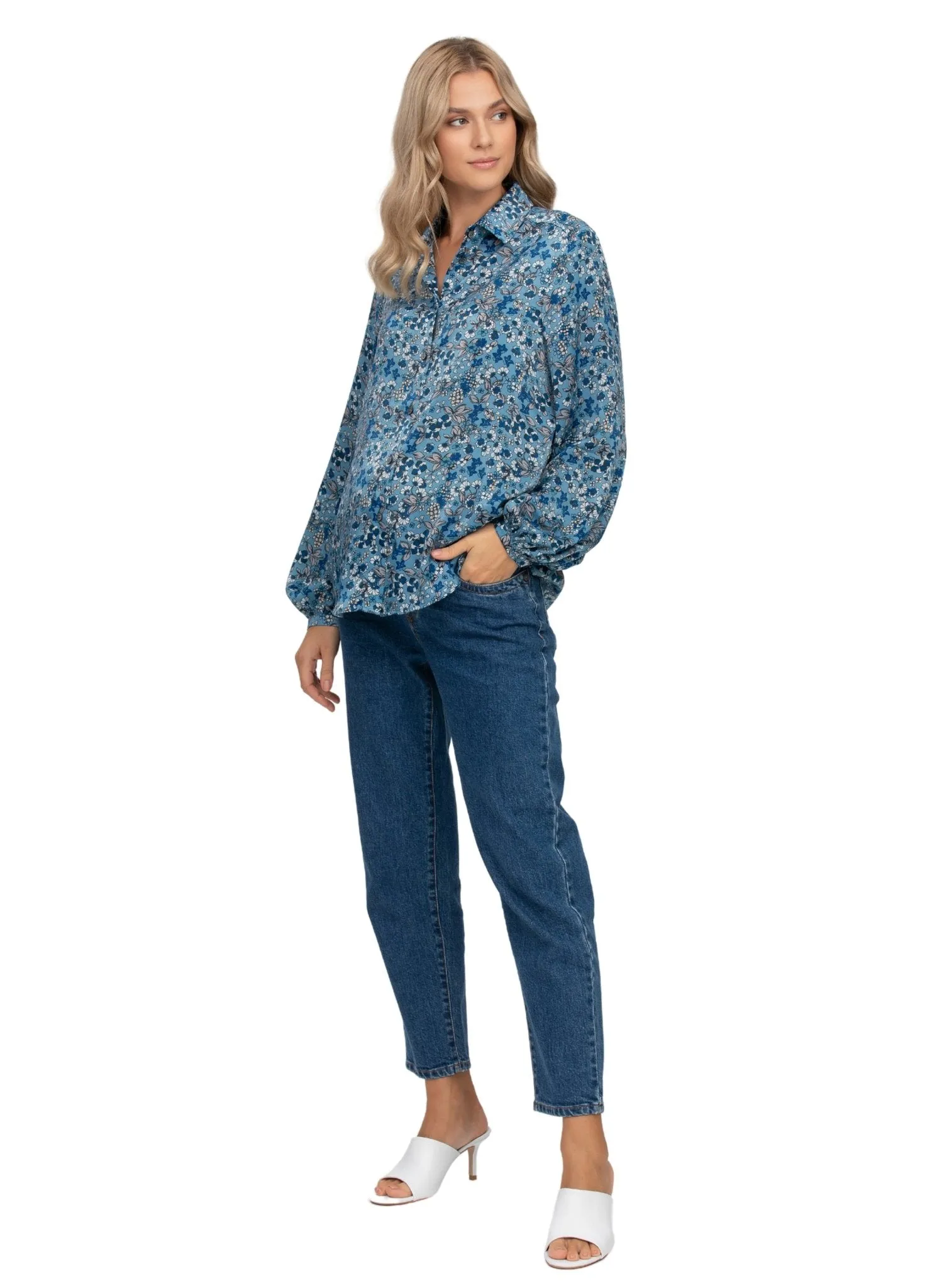 Erica Maternity Shirt - Pottery Disty