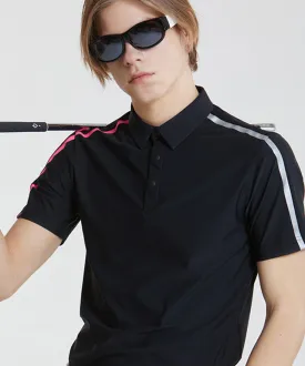 Euro Shoulder Collar T-Shirt - Black